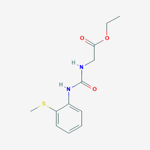 molecular formula C12H16N2O3S B4643068 ETHYL 2-({[2-(METHYLSULFANYL)ANILINO]CARBONYL}AMINO)ACETATE 