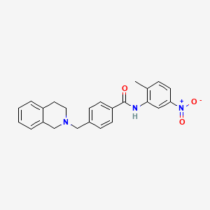 molecular formula C24H23N3O3 B4643258 N-(2-METHYL-5-NITROPHENYL)-4-[(1,2,3,4-TETRAHYDROISOQUINOLIN-2-YL)METHYL]BENZAMIDE 