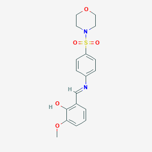 2-Methoxy-6-({[4-(4-morpholinylsulfonyl)phenyl]imino}methyl)phenol