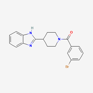 molecular formula C19H18BrN3O B4643334 2-[1-(3-BROMOBENZOYL)PIPERIDIN-4-YL]-1H-1,3-BENZODIAZOLE 