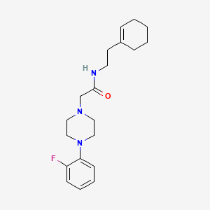 molecular formula C20H28FN3O B4643371 N-[2-(cyclohex-1-en-1-yl)ethyl]-2-[4-(2-fluorophenyl)piperazin-1-yl]acetamide 