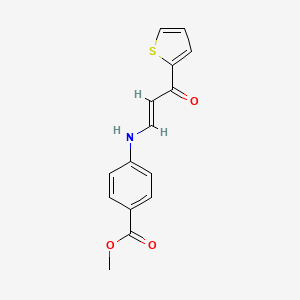 molecular formula C15H13NO3S B4643481 methyl 4-[[(E)-3-oxo-3-thiophen-2-ylprop-1-enyl]amino]benzoate 
