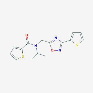 molecular formula C15H15N3O2S2 B4643520 N-propan-2-yl-N-[(3-thiophen-2-yl-1,2,4-oxadiazol-5-yl)methyl]thiophene-2-carboxamide 