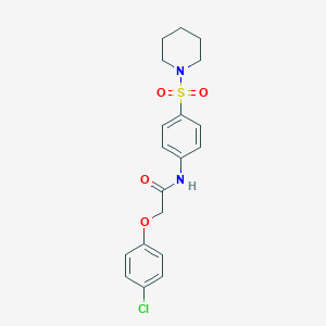 2-(4-chlorophenoxy)-N-[4-(piperidin-1-ylsulfonyl)phenyl]acetamide