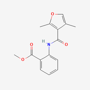 molecular formula C15H15NO4 B4643686 METHYL 2-(2,4-DIMETHYLFURAN-3-AMIDO)BENZOATE 
