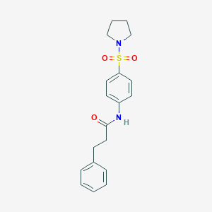 3-phenyl-N-[4-(pyrrolidin-1-ylsulfonyl)phenyl]propanamide