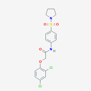 molecular formula C18H18Cl2N2O4S B464400 2-(2,4-dichlorophenoxy)-N-[4-(pyrrolidin-1-ylsulfonyl)phenyl]acetamide CAS No. 327067-66-3