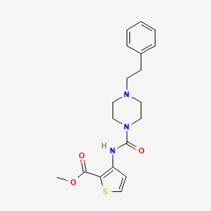 molecular formula C19H23N3O3S B4644260 METHYL 3-{[(4-PHENETHYLPIPERAZINO)CARBONYL]AMINO}-2-THIOPHENECARBOXYLATE 
