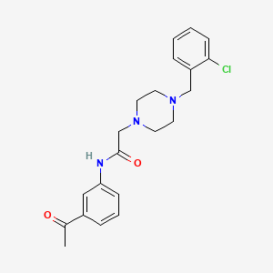 molecular formula C21H24ClN3O2 B4644270 N-(3-ACETYLPHENYL)-2-{4-[(2-CHLOROPHENYL)METHYL]PIPERAZIN-1-YL}ACETAMIDE 