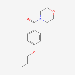 molecular formula C14H19NO3 B4644329 MORPHOLINO(4-PROPOXYPHENYL)METHANONE 