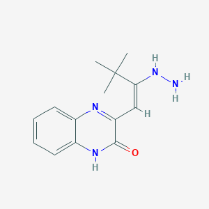 molecular formula C14H18N4O B4644337 3-[(E)-2-hydrazinyl-3,3-dimethylbut-1-enyl]-1H-quinoxalin-2-one 