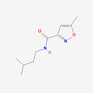 molecular formula C10H16N2O2 B4644658 5-METHYL-N-(3-METHYLBUTYL)-12-OXAZOLE-3-CARBOXAMIDE 