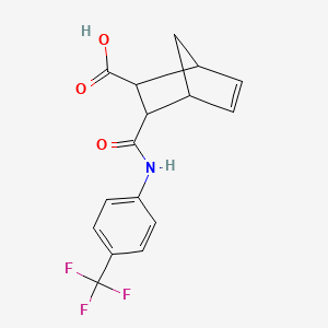 molecular formula C16H14F3NO3 B4644703 3-{[4-(Trifluoromethyl)phenyl]carbamoyl}bicyclo[2.2.1]hept-5-ene-2-carboxylic acid 