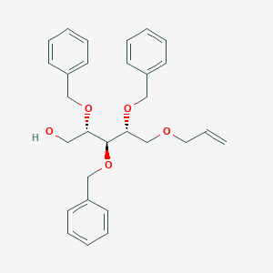 molecular formula C29H34O5 B046449 (2S,3S,4R)-5-(Allyloxy)-2,3,4-tris(benzyloxy)pentan-1-ol CAS No. 111549-97-4