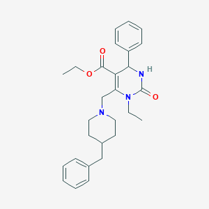 molecular formula C28H35N3O3 B4645254 ETHYL 6-[(4-BENZYLPIPERIDINO)METHYL]-1-ETHYL-2-OXO-4-PHENYL-1,2,3,4-TETRAHYDRO-5-PYRIMIDINECARBOXYLATE 