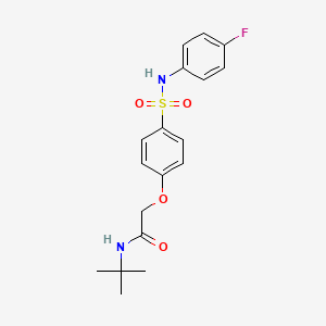 molecular formula C18H21FN2O4S B4645545 N-tert-butyl-2-[4-[(4-fluorophenyl)sulfamoyl]phenoxy]acetamide 