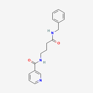 molecular formula C17H19N3O2 B4645706 N-[4-(benzylamino)-4-oxobutyl]pyridine-3-carboxamide 