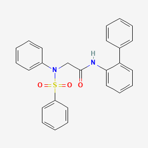 molecular formula C26H22N2O3S B4645737 N-biphenyl-2-yl-N~2~-phenyl-N~2~-(phenylsulfonyl)glycinamide 