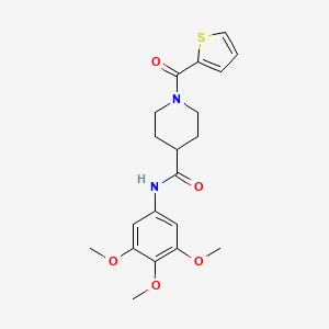 molecular formula C20H24N2O5S B4645872 1-(thiophene-2-carbonyl)-N-(3,4,5-trimethoxyphenyl)piperidine-4-carboxamide 