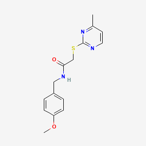 molecular formula C15H17N3O2S B4646127 N-(4-methoxybenzyl)-2-[(4-methylpyrimidin-2-yl)sulfanyl]acetamide 