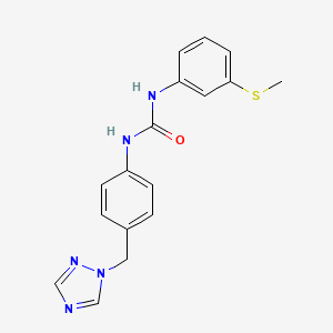 molecular formula C17H17N5OS B4646532 1-(3-methylsulfanylphenyl)-3-[4-(1,2,4-triazol-1-ylmethyl)phenyl]urea 