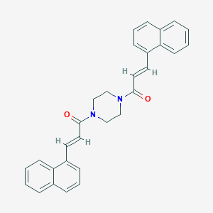 (E)-3-naphthalen-1-yl-1-[4-[(E)-3-naphthalen-1-ylprop-2-enoyl]piperazin-1-yl]prop-2-en-1-one