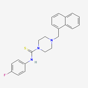 molecular formula C22H22FN3S B4646619 N-(4-fluorophenyl)-4-(naphthalen-1-ylmethyl)piperazine-1-carbothioamide 