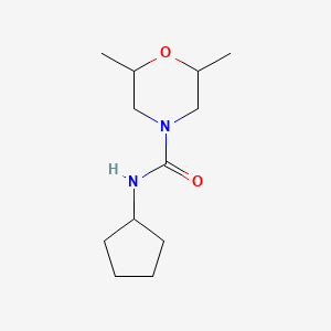molecular formula C12H22N2O2 B4646837 N-cyclopentyl-2,6-dimethylmorpholine-4-carboxamide 