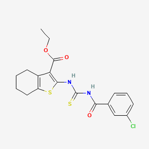 molecular formula C19H19ClN2O3S2 B4646869 ETHYL 2-({[(3-CHLOROPHENYL)FORMAMIDO]METHANETHIOYL}AMINO)-4,5,6,7-TETRAHYDRO-1-BENZOTHIOPHENE-3-CARBOXYLATE CAS No. 6416-94-0