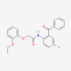 molecular formula C23H20ClNO4 B4646935 N-(2-benzoyl-4-chlorophenyl)-2-(2-ethoxyphenoxy)acetamide 