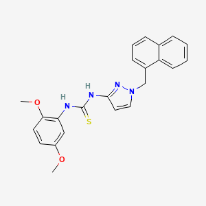 molecular formula C23H22N4O2S B4646959 N-(2,5-dimethoxyphenyl)-N'-[1-(1-naphthylmethyl)-1H-pyrazol-3-yl]thiourea 