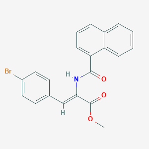 molecular formula C21H16BrNO3 B4647098 methyl (Z)-3-(4-bromophenyl)-2-(naphthalene-1-carbonylamino)prop-2-enoate 