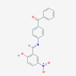 {4-[(2-Hydroxy-5-nitrobenzylidene)amino]phenyl}(phenyl)methanone