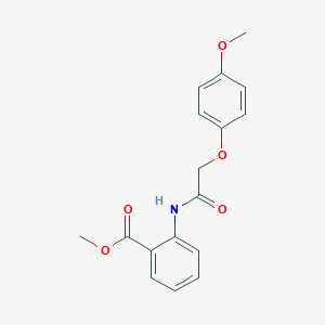 molecular formula C17H17NO5 B464717 Methyl 2-{[(4-methoxyphenoxy)acetyl]amino}benzoate CAS No. 303794-35-6