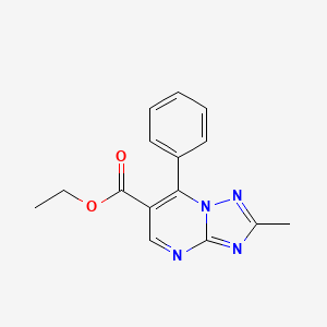 molecular formula C15H14N4O2 B4647170 ethyl 2-methyl-7-phenyl[1,2,4]triazolo[1,5-a]pyrimidine-6-carboxylate 