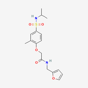 molecular formula C17H22N2O5S B4647200 N-[(FURAN-2-YL)METHYL]-2-{2-METHYL-4-[(PROPAN-2-YL)SULFAMOYL]PHENOXY}ACETAMIDE 