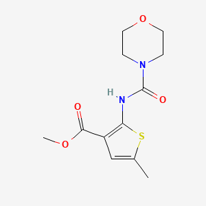 molecular formula C12H16N2O4S B4647204 METHYL 5-METHYL-2-[(MORPHOLINOCARBONYL)AMINO]-3-THIOPHENECARBOXYLATE 