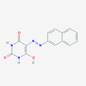 molecular formula C14H10N4O3 B464725 5-[2-(naphthalen-2-yl)hydrazinylidene]pyrimidine-2,4,6(1H,3H,5H)-trione 