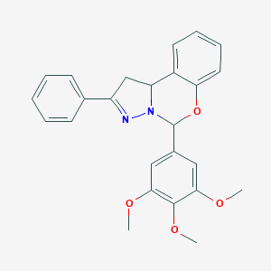 2-Phenyl-5-(3,4,5-trimethoxyphenyl)-1,10b-dihydropyrazolo[1,5-c][1,3]benzoxazine