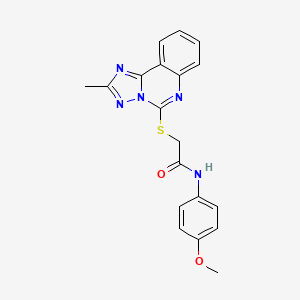 molecular formula C19H17N5O2S B4647662 N-(4-methoxyphenyl)-2-[(2-methyl[1,2,4]triazolo[1,5-c]quinazolin-5-yl)sulfanyl]acetamide 