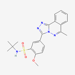 molecular formula C21H23N5O3S B4647710 N-TERT-BUTYL-2-METHOXY-5-{6-METHYL-[1,2,4]TRIAZOLO[3,4-A]PHTHALAZIN-3-YL}BENZENE-1-SULFONAMIDE 