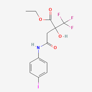 molecular formula C13H13F3INO4 B4647934 ethyl 2-hydroxy-4-(4-iodoanilino)-4-oxo-2-(trifluoromethyl)butanoate 
