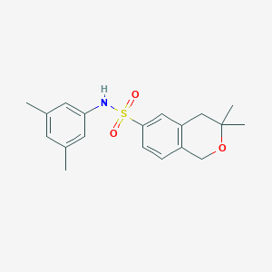 molecular formula C19H23NO3S B4648008 N-(3,5-dimethylphenyl)-3,3-dimethyl-1,4-dihydroisochromene-6-sulfonamide 