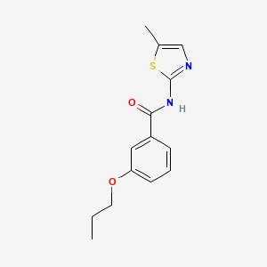 molecular formula C14H16N2O2S B4648071 N-(5-METHYL-13-THIAZOL-2-YL)-3-PROPOXYBENZAMIDE 