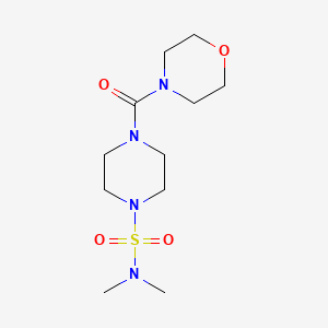 molecular formula C11H22N4O4S B4648146 N,N-dimethyl-4-(morpholine-4-carbonyl)piperazine-1-sulfonamide 