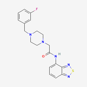 molecular formula C19H20FN5OS B4648426 N-(2,1,3-BENZOTHIADIAZOL-4-YL)-2-{4-[(3-FLUOROPHENYL)METHYL]PIPERAZIN-1-YL}ACETAMIDE 