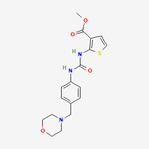 molecular formula C18H21N3O4S B4648598 METHYL 2-({[4-(MORPHOLINOMETHYL)ANILINO]CARBONYL}AMINO)-3-THIOPHENECARBOXYLATE 