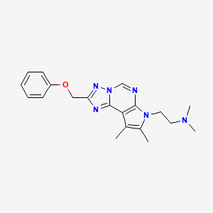 molecular formula C20H24N6O B4648655 N-{2-[8,9-DIMETHYL-2-(PHENOXYMETHYL)-7H-PYRROLO[3,2-E][1,2,4]TRIAZOLO[1,5-C]PYRIMIDIN-7-YL]ETHYL}-N,N-DIMETHYLAMINE 