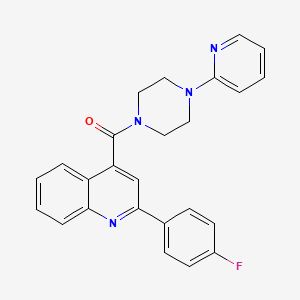 molecular formula C25H21FN4O B4648752 [2-(4-Fluorophenyl)-4-quinolyl][4-(2-pyridyl)piperazino]methanone 