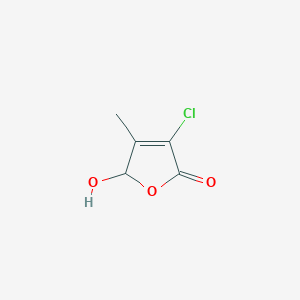 molecular formula C5H5ClO3 B046488 3-Chloro-4-methyl-5-hydroxy-2(5H)-furanone CAS No. 112309-61-2